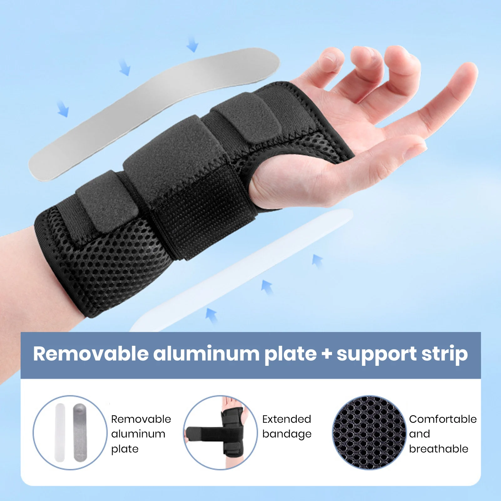 1Pcs Wrist Brace for Carpal Tunnel Relief Wrist Splint Carpal Tunnel Brace Support Forearm Brace for Left or Right Hand Exercise