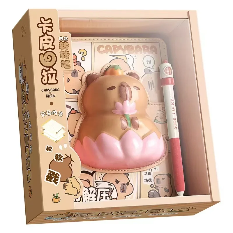 2024 Capybara Stationery Cartoon Children Students Planner Agenda Decompression Notebook Squishy Slow Rising Squeeze Journal