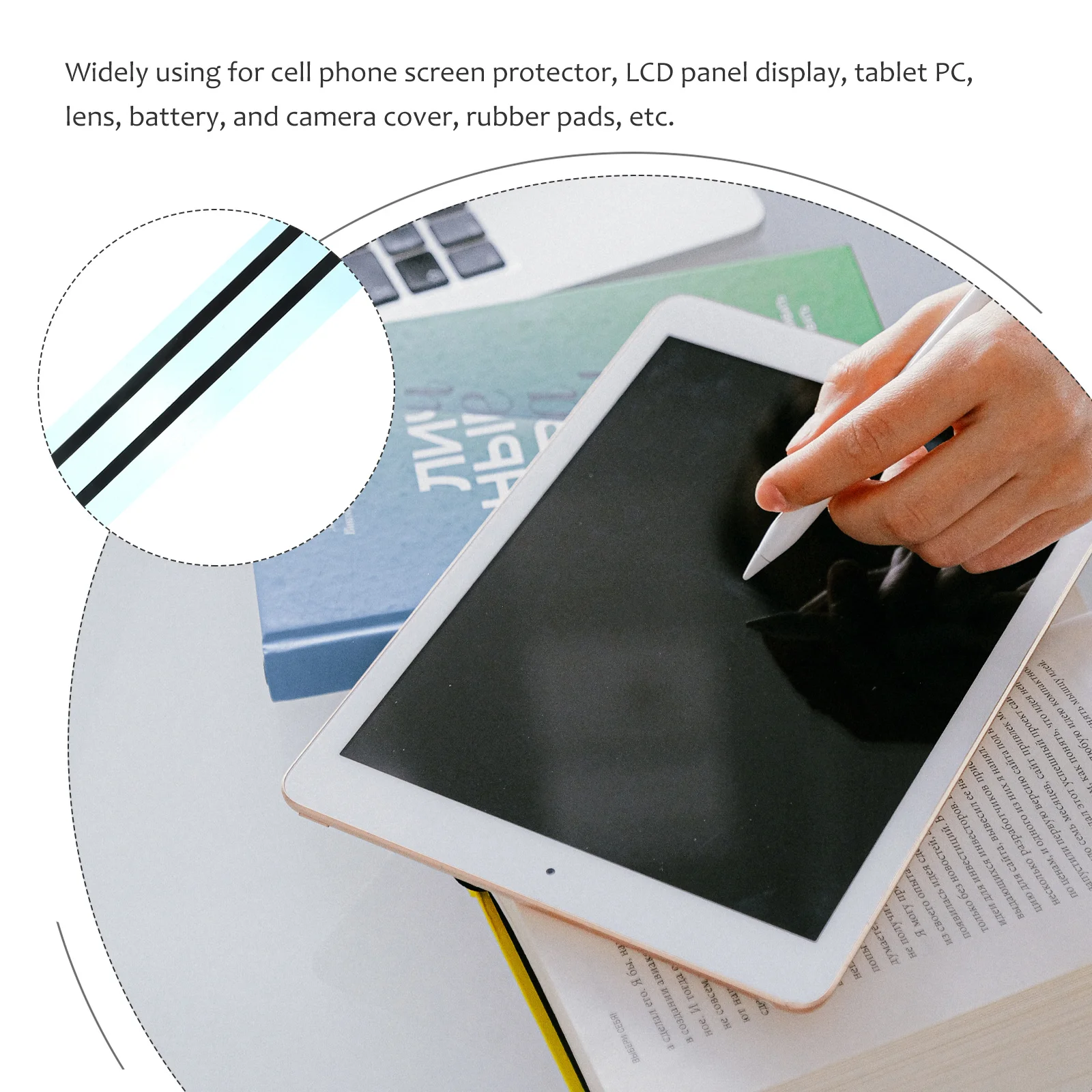 

10pcs Lcd Screen Repair Adhesive Tape For Phone Laptop Removal Dual Sided Strong Sticky Heat Resistant Smooth No Residue