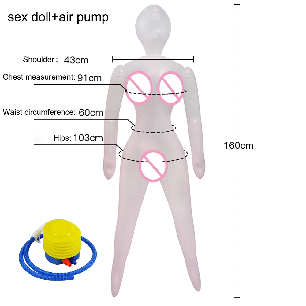 Inflatable Sex Doll Vagina Pocket Pussy Real Doll Adult Big Male Sex Toy Masturbator Transparent Inflatable Doll Style Sex Shop