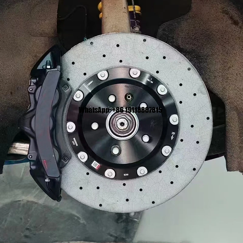 

Тормозной диск из углерод-керамического композита 332 мм, сверхлегкий прецизионный ротор для Volkswagen Golf GTI, Audi S3, BMW 1/3 серии, Nissan