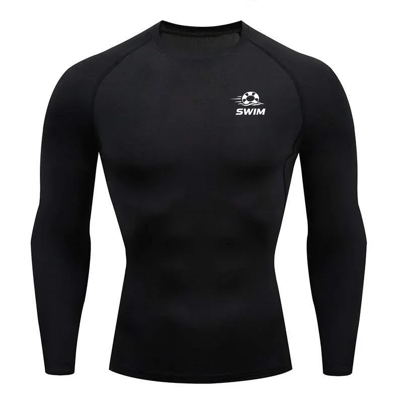 2026 Men Surf Sunscreen Diving Suit Rash Protection T-Shirt Long Sleeve Stretch Quick Dry Protection Surf Swim Workout Top-J31
