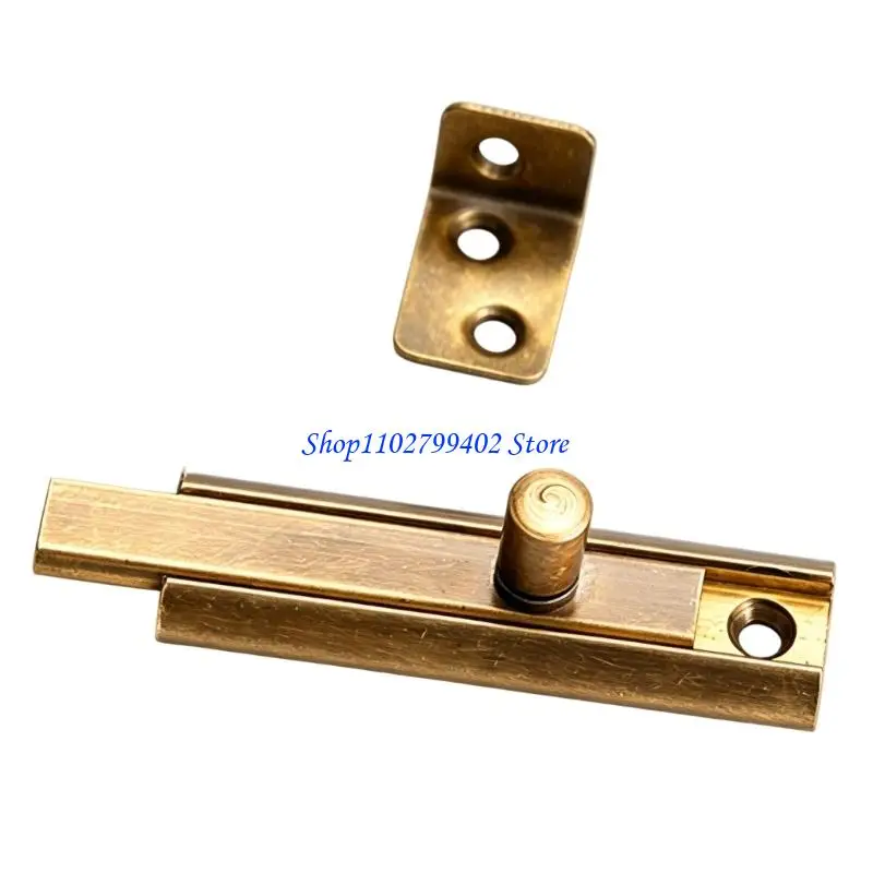 547F Cabinet Door Metal Slide Bolt Hardware for Small Window Opening and Storage Door Use with Screw-Mount Repair Set