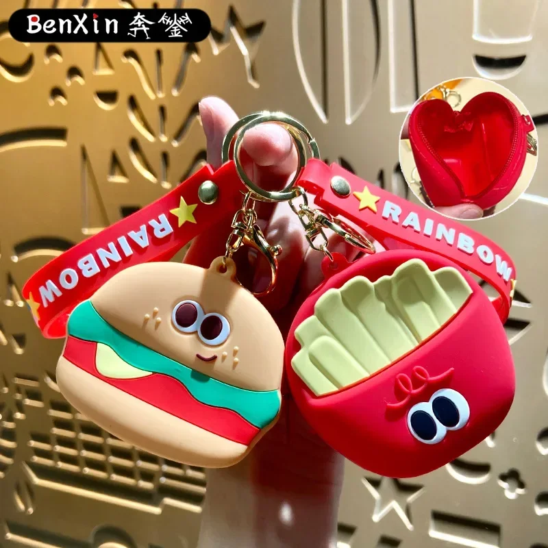 

2025 Minso New creative gourmet silicone coin wallet cute children's small gifts, coin box, earphone case, exquisite small gifts