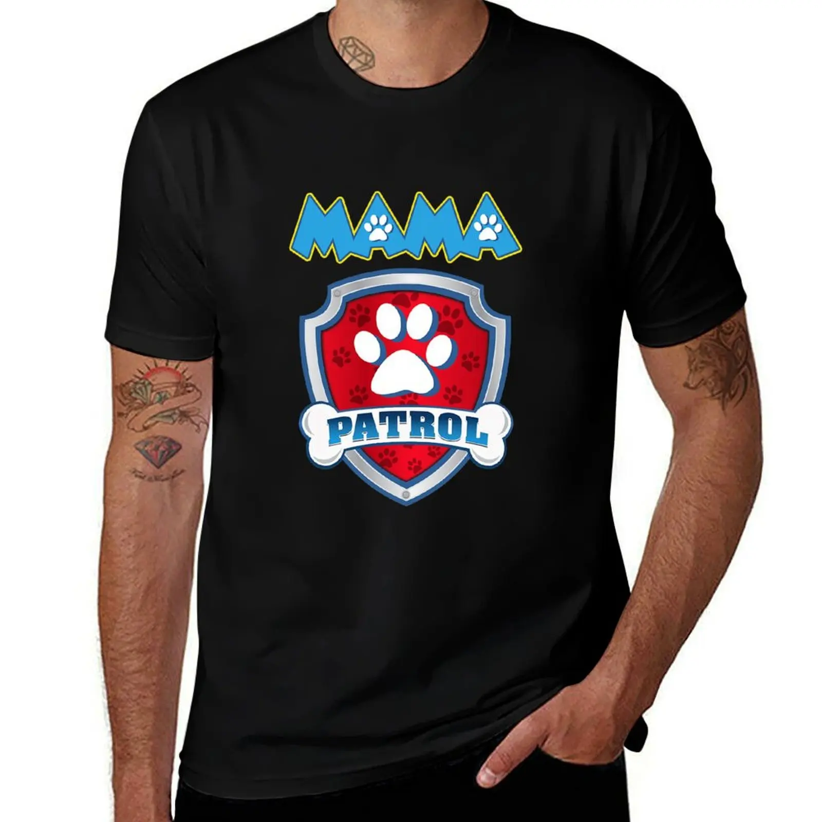 Funny Mama Patrol T-Shirt Dry Fit Running Short Sleeve Top