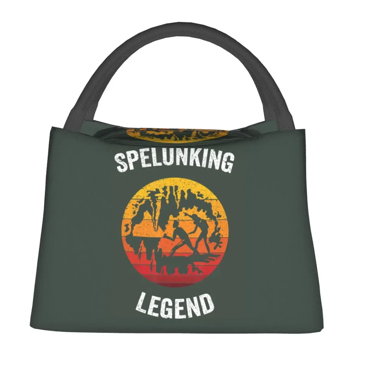 Spelunking Legend Speleology Caving Lunch Bags Insulated Bento Box Lunch Tote Picnic Bags Cooler Thermal Bag for Woman Office