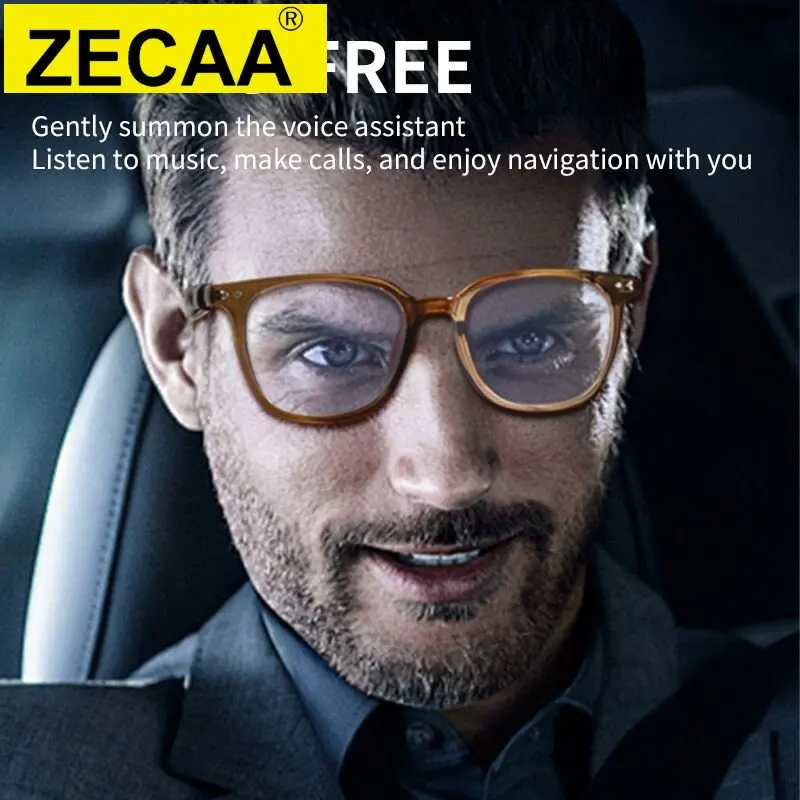 

ZECAA Smart Wireless Bluetooth Intelligent AI Translation Glasses Hand Free Answer Phone Call AI Translation Glasses