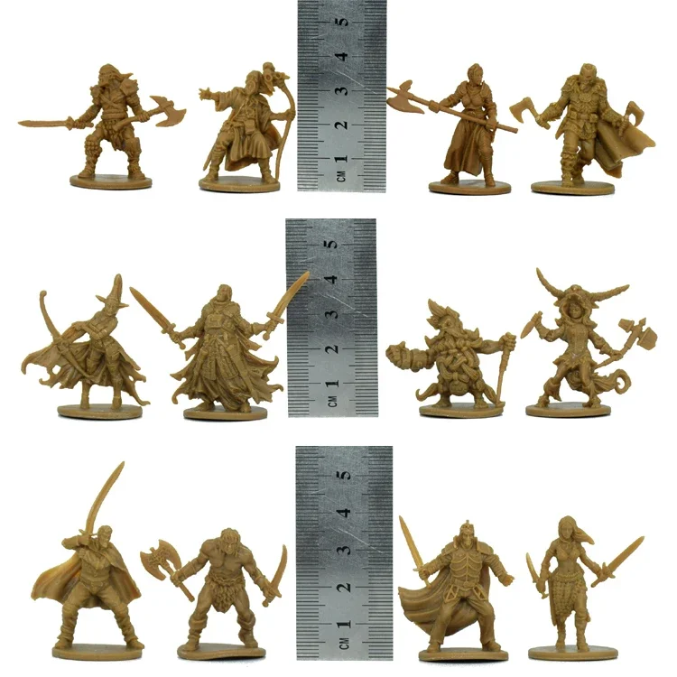 TRPG board game Zombicide miniatures green horde heroes survivors orc human warrior Knight Priest dwarf Warlock figure models