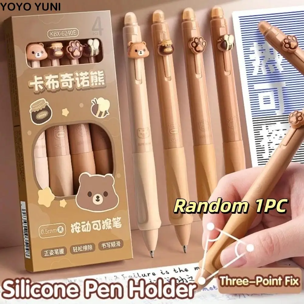 

Kawaii Aesthetic 1PC Thermal Eraser Pen Black Blue Ink Cute Erasable Gel Pen Cartoon INS 0.5mm Neutral Pen Kids