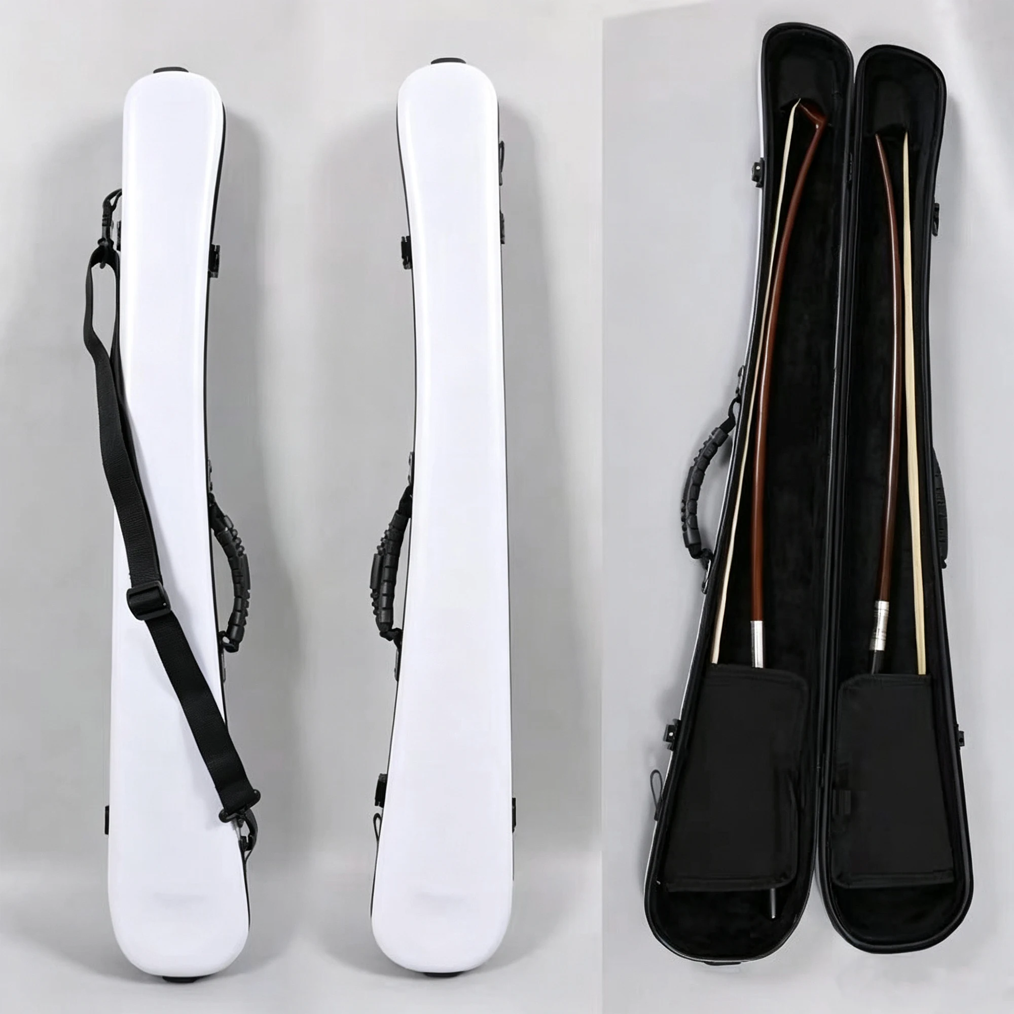 Premium 2-Bow Hard Case for 4/4 Violin Bow, Pc Protective Shell, Shockproof, Multiple Colors