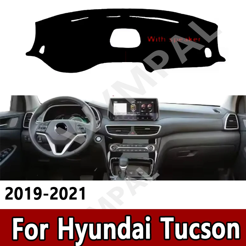 

Чехол на приборную панель автомобиля, ковровая накидка для Hyundai Tucson 2019 2020 2021, RHD, защита с левым рулем, солнцезащитный козырек, автомобильные аксессуары с защитой от ультрафиолета