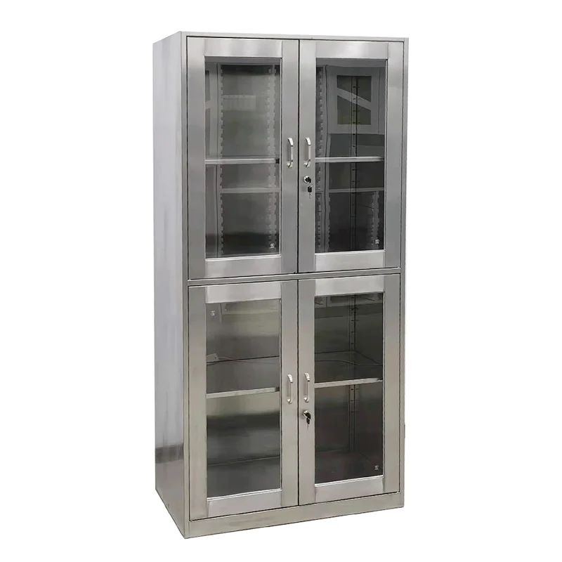 Stainless Steel Instrument Locker Hospital Medical Furniture Metal Clinic Cabinet   Design