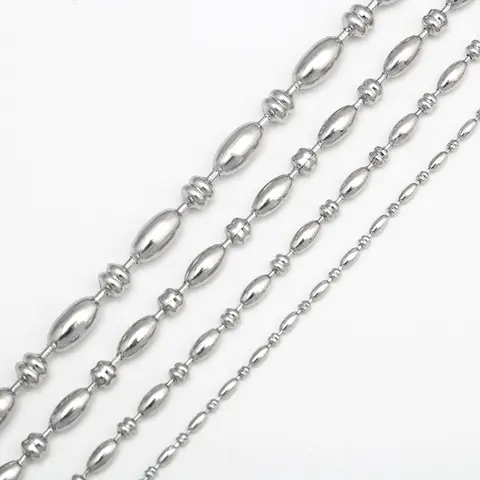 Stainless steel Denier bead chain Wave chain long bead chain necklace diy curtain roller curtain pull bead chain bag chain