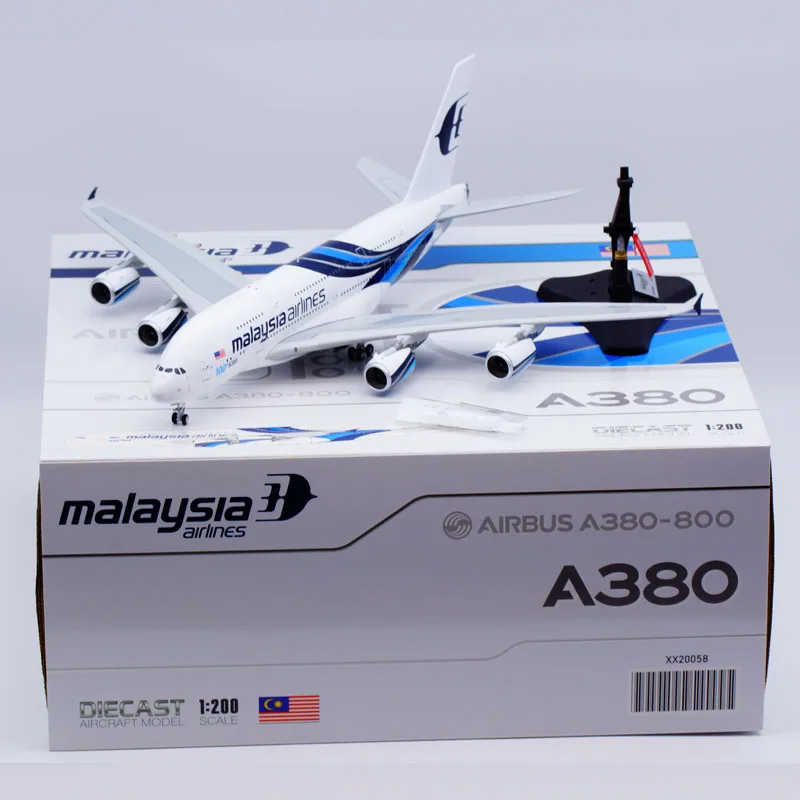 

XX20058 Alloy Collectible Plane Gift JC Wings 1:200 Malaysia Airlines Airbus A380 "100th A380" Diecast Aircraft Jet Model 9M-MNF