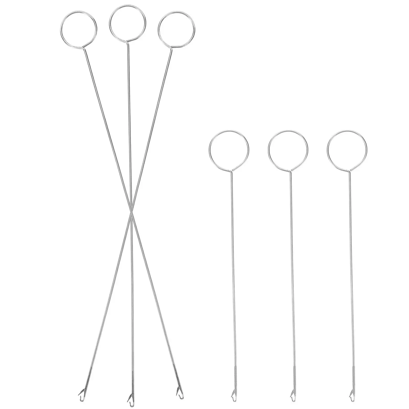 Набор из 6 прочных вязальных крючков для волос, париков, шапок, свитеров, шарфов, перчаток, ковров и других поделок