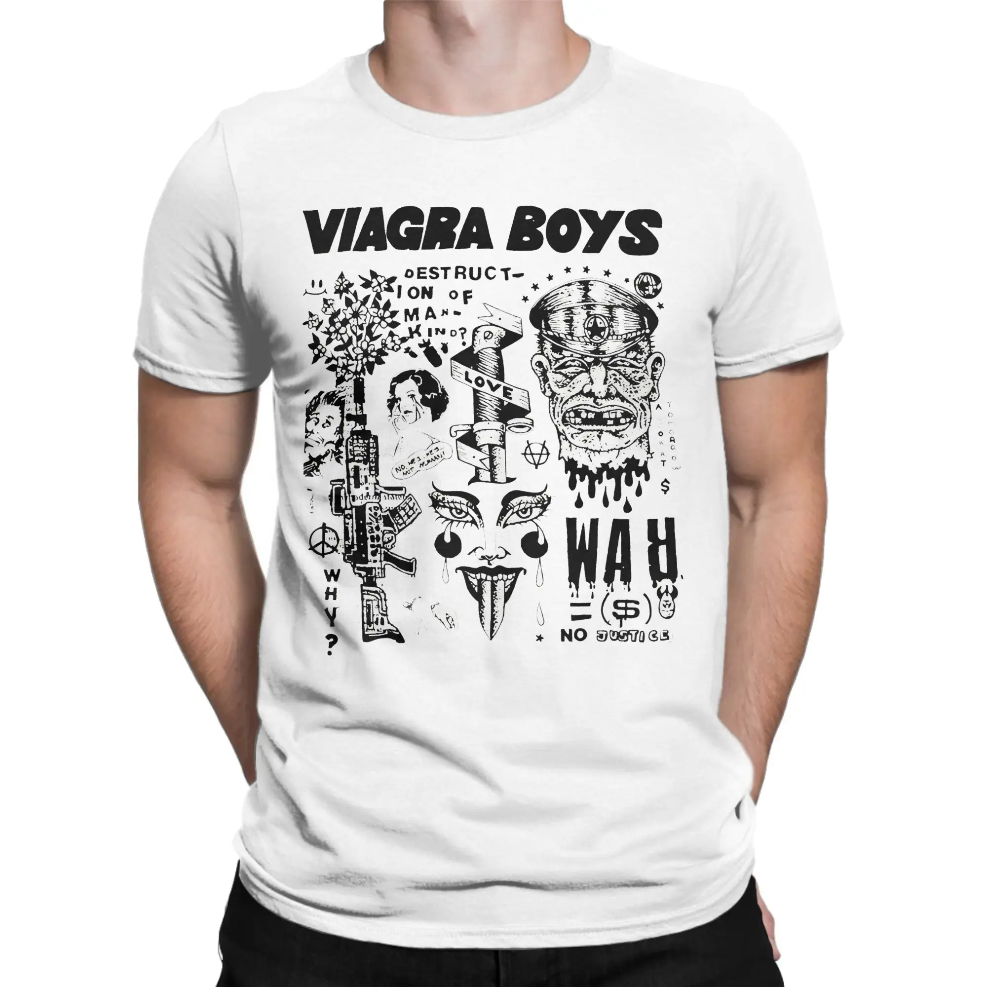 Viagra Boys T Shirt Summer Vintage T-Shirts 100 Cotton Popular 
