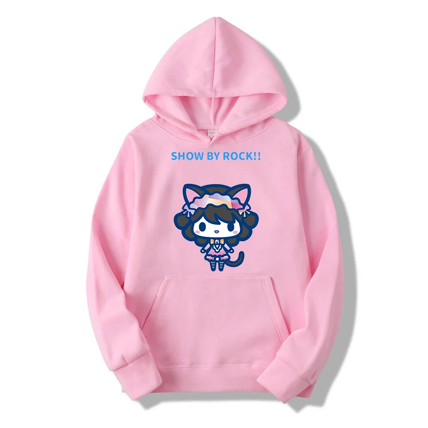 Sanrio Show By Rock Men's and Women's Hoodie Casual Street Clothing Long sleeved Sweatshirt Boys and Girls Autumn Top Coat