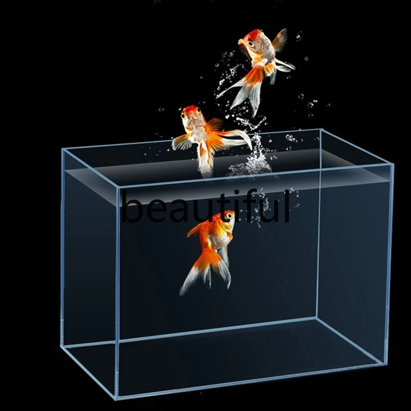 Jinjing ultra-white glass fish tank aquatic plant goldfish turtle amphibious glass tank aquarium ecological tank