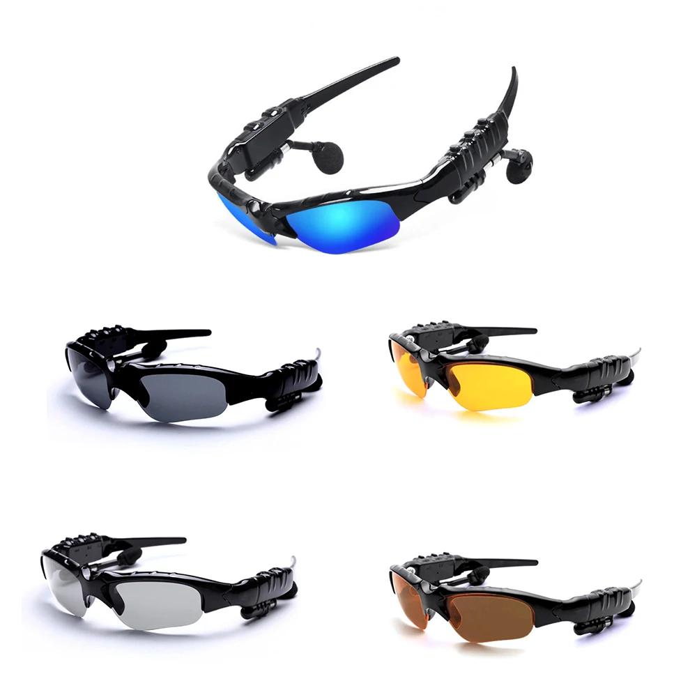 Sport Stereo Wireless Bluetooth 4.1 Headset Telephone Driving Sunglasses Riding Eyes Glasses With colorful Sun lens Cycling Tool