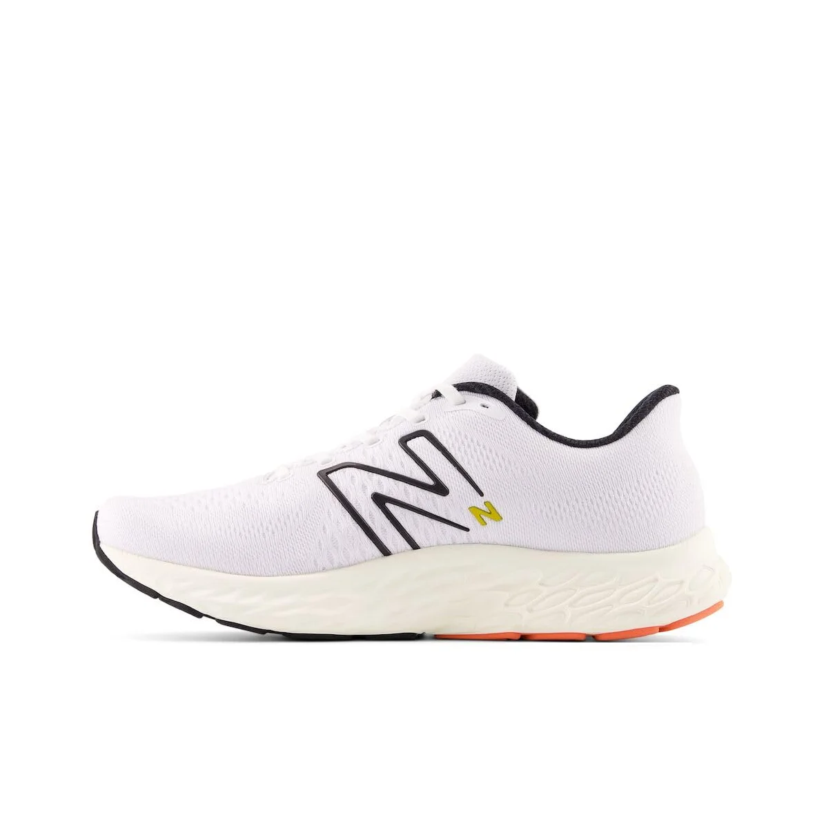 حذاء الجري الجديد من New Balance NB Fresh Foam مريح ومتعدد الاستخدامات للتدريب بقصة منخفضة للرجال، أبيض/أسود