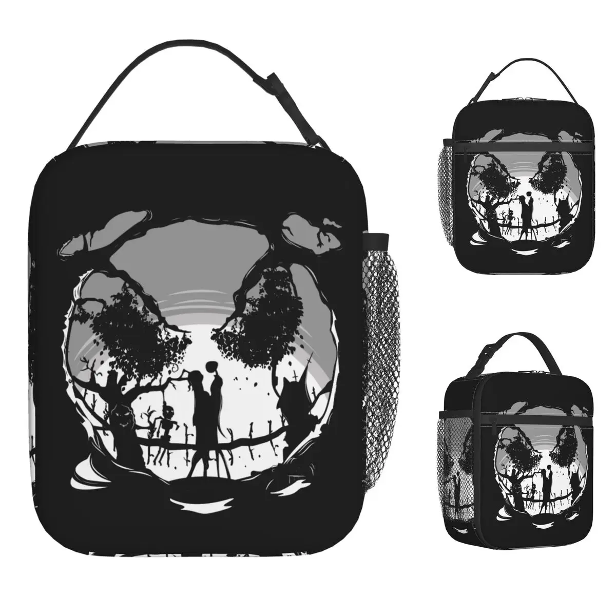 

The Nightmare Before Christmas Insulated Lunch Bag Cooler Bag Reusable Meal Container Streetwear Large Tote Lunch Box