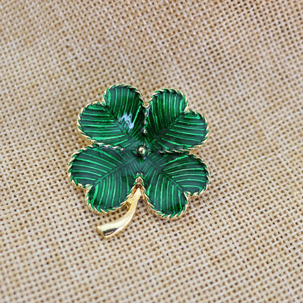 Decorative Brooches Shamrock Enamel Pin St Patricks Day Accessories