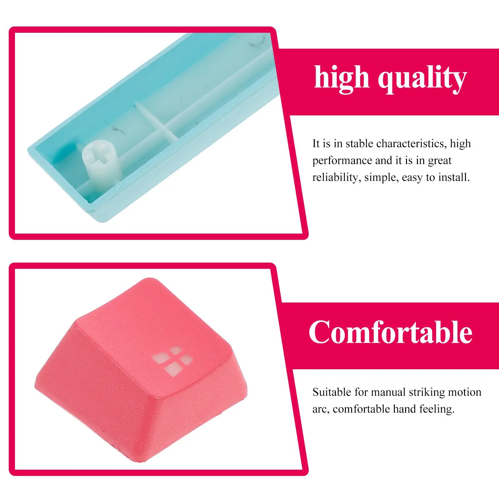 8Pcs Translucent Dual-Tone Mechanical Keyboard Key Caps High-Performance Replacement Keycap Set for Pc Gaming Keyboard