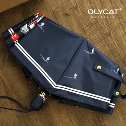 OLYCAT Fashion Women Rain Umbrella Folding Windproof 8K Anti UV Sun Automatic Umbrella Girls Travel Portable Parasol UPF50+