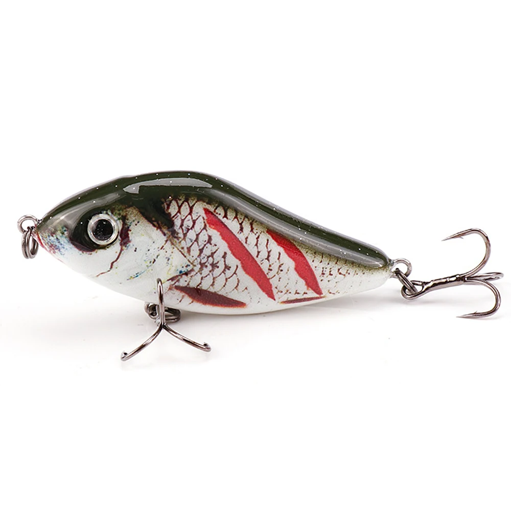 GOBASS Slider Jerkbait 6 cm/8 cm/10 cm Langsam sinkender Moschus Wobbler Pike VIB Harter Köder Kurbelköder Kunststoff Angelköder Pesca Leurre