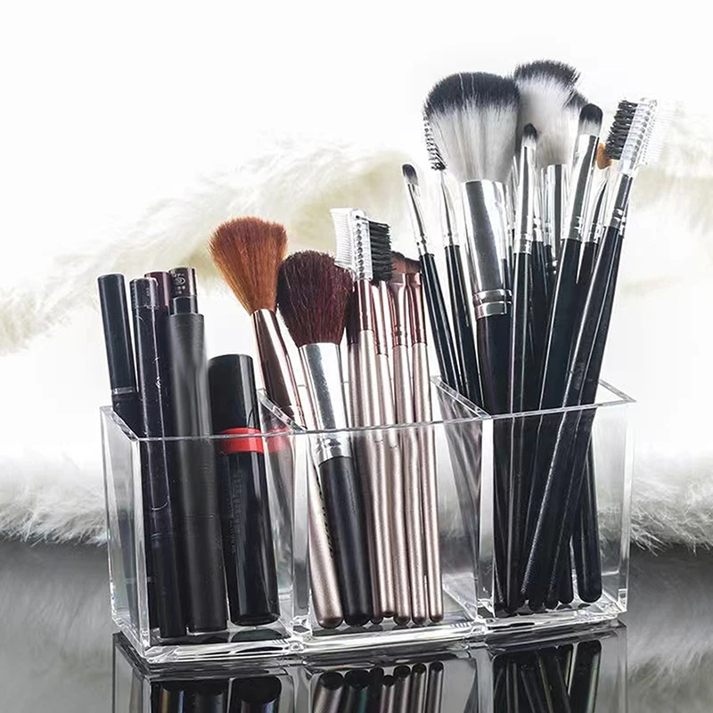 Cosmetic Storage Box Makeup Brush Holder Organizer Lipstick Eyebrow Pencil Bathroom Storage Display Stand Acrylic