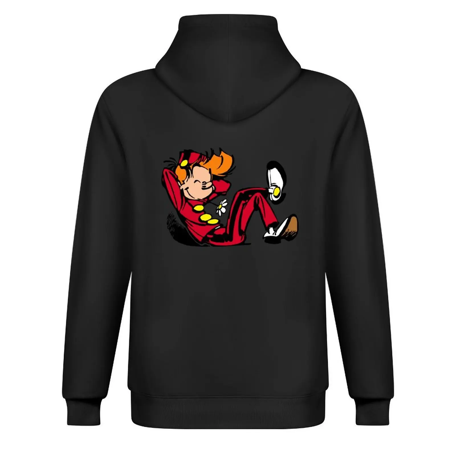 تي شيرت Spirou Happy Hoodie جرافيك للرجال ملابس رجالية ملابس رجالي ملابس خريف كورية مصممة بغطاء للرأس