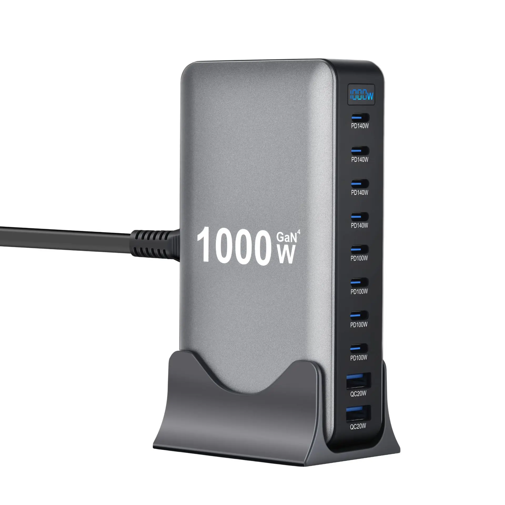 charger 1000W New gallium nitride PD charger 10-port multifunctional 1000W adapter New 950W multi-port charger