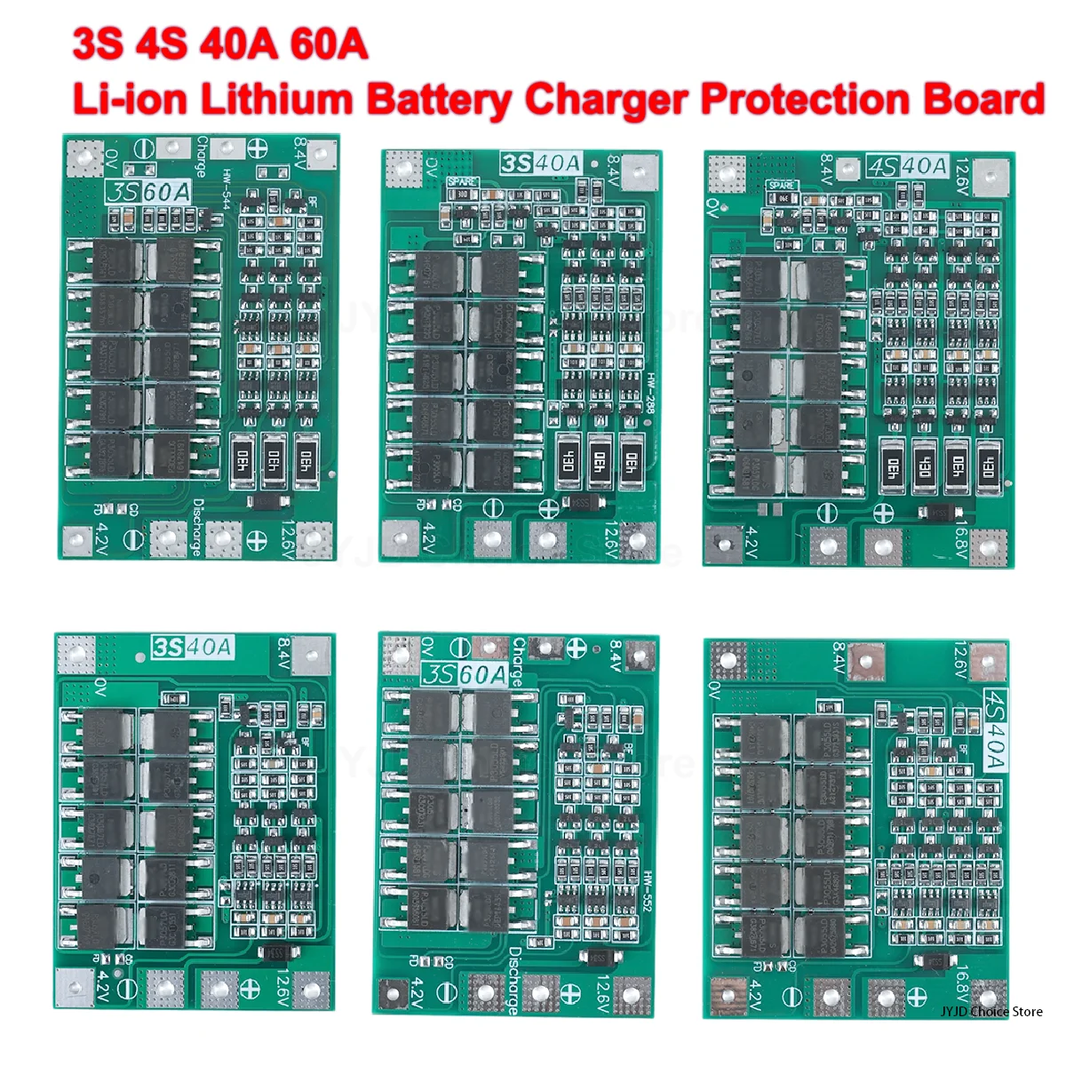 3S 4S 40A 60A Li-ion Battery BMS Protection Board,11.1V 12.6V 14.8V 16.8V Lithium Charger Board With Balance for Drill Motor