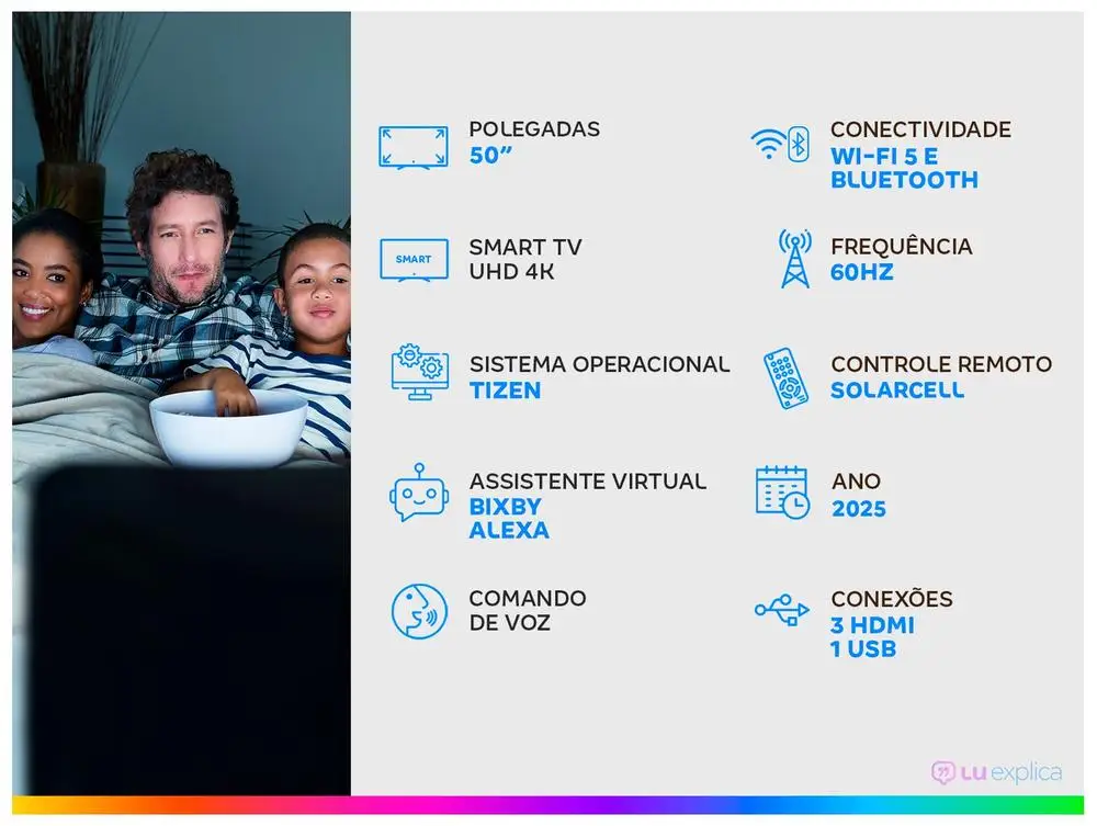 تلفزيون ذكي 50 سامسونج UHD 4K كريستال UHD U8600F UN50U8600FGXZD Tizen Crystal 4K Bixby و Alexa 3 HDMI