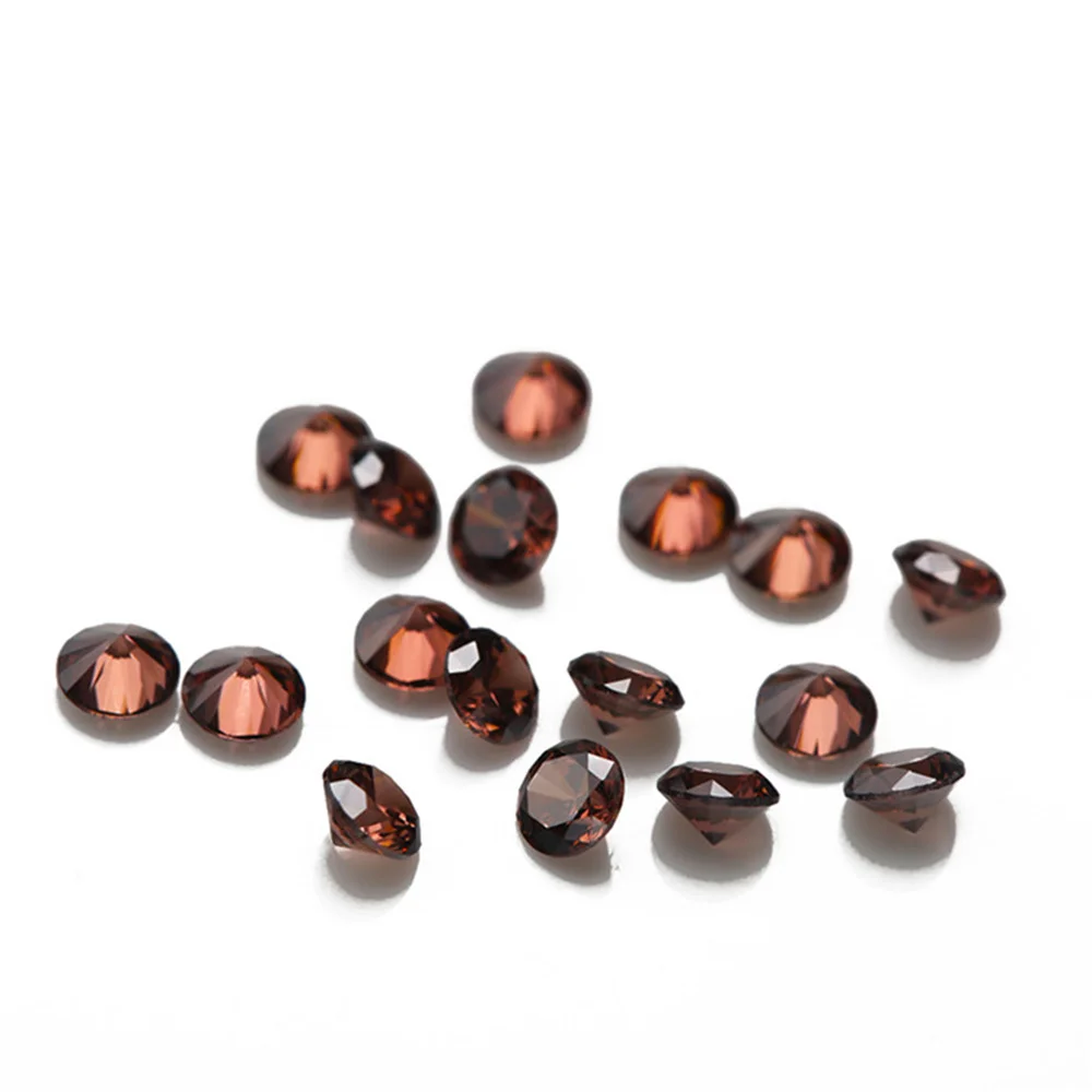 1.0~13mm 5A Cubic Zirconia Stone Multicolor Round Shape 8 Hearts and 8 Arrows Loose CZ Stones Synthetic Beads For Jewelry Make