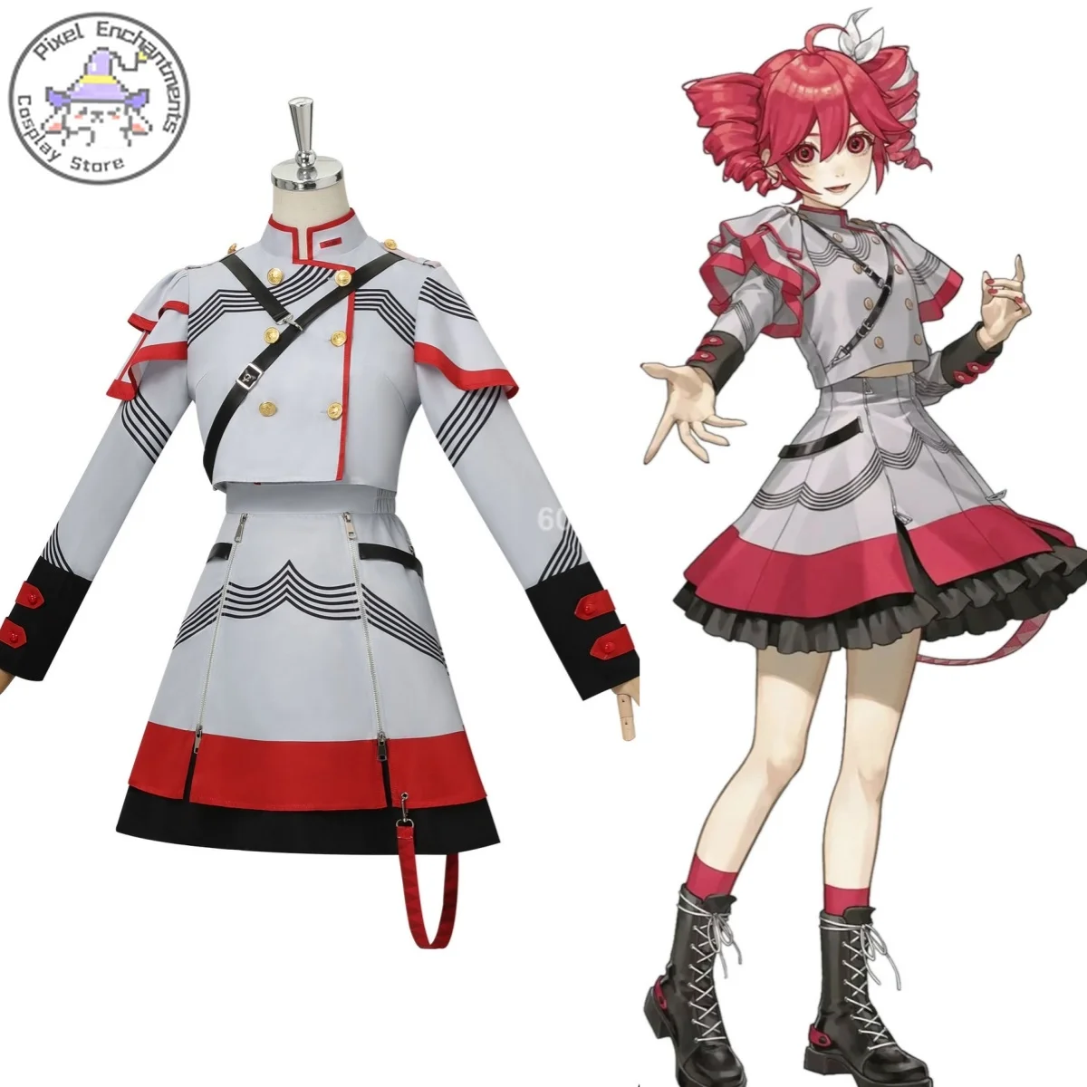 Hot Japanese Anime Virtual Idol Cosplay Costume Role Playing Anime Kasane Teto Dress Outfit for Women Comic Con Halloween Party