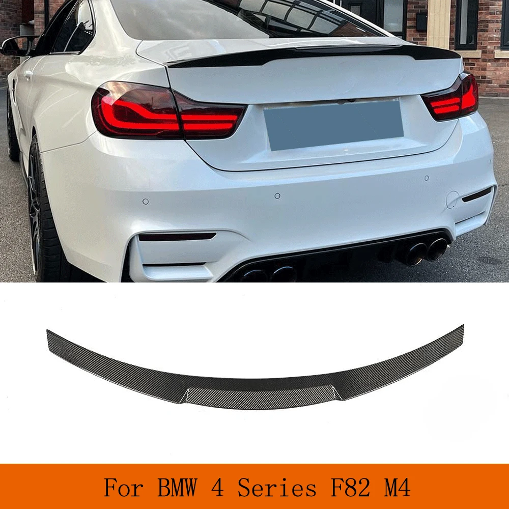 

Carbon Fiber Car Trunk Spoiler for BMW 4 Series F82 M4 Coupe 2014-2020 Rear Trunk Spoiler Boot Highkick Wing Lip Forged Carbon