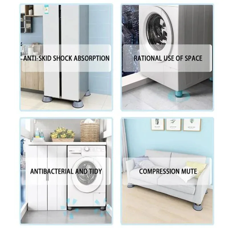 1/3/5/10/12 قطعة منصات قدم مكافحة الاهتزاز مقاوم للماء الساقين Slipstop الصامت زلق رفع حصيرة غسالة المخمدات حامل الأثاث