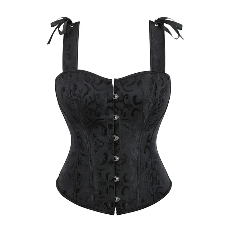 

Corset Top with Straps Shaper Push Bustiers Vest Lace Up Lingerie Overbust Corselet Vintage Gothic Clothing Ladies