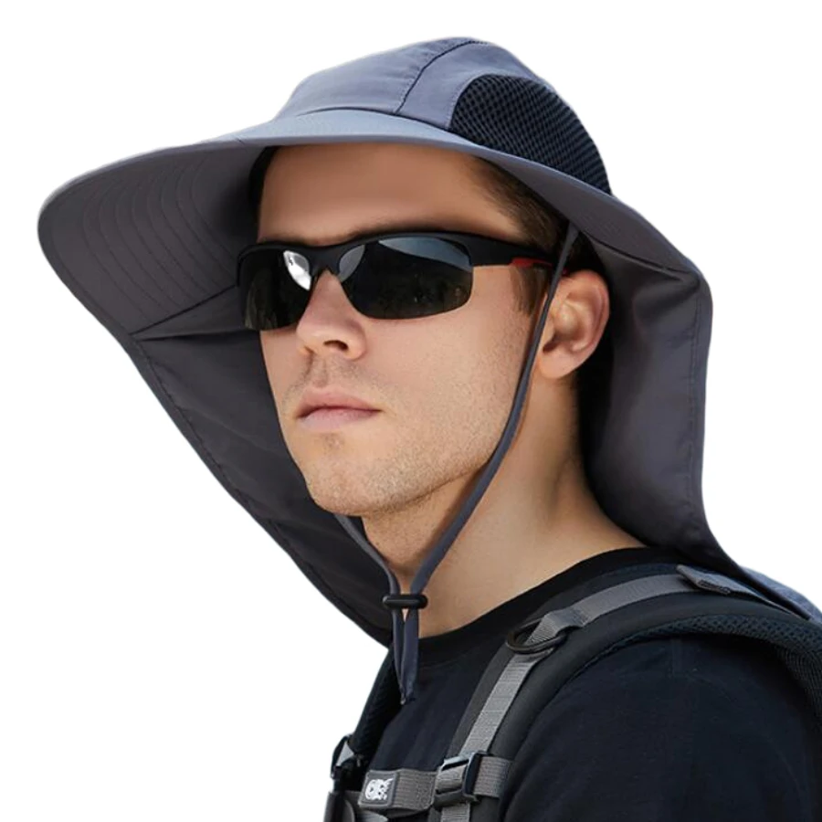 Breathable UV Resistant Sun Visor Hat Full Coverage Face Neck Shade Lightweight Outdoor Cap for Hiking Fishing Riding