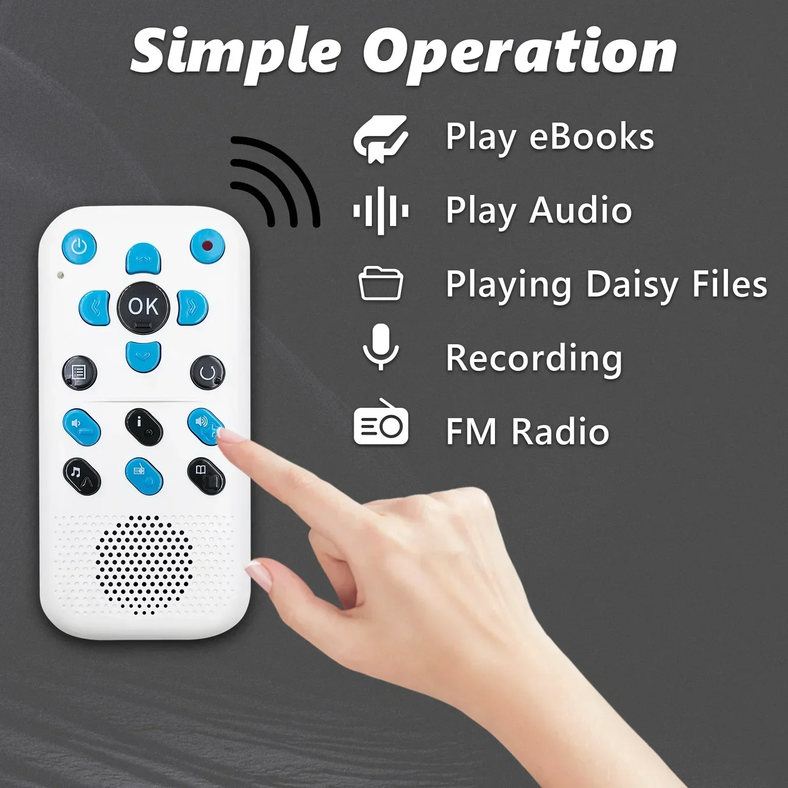 E10 Daisy Book Player With Storage Usb Read Out Function For The Blind And Visually Impaired