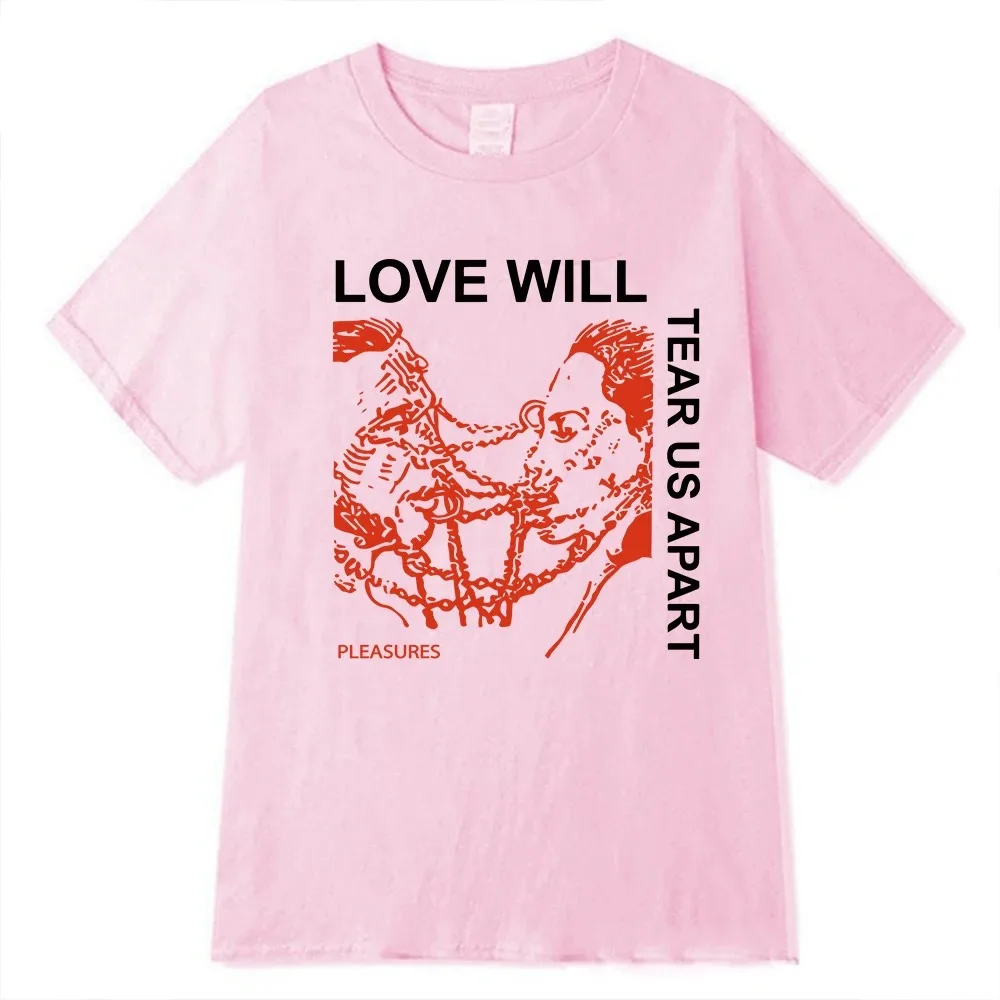 Men\'s T Shirt Lil Peep Peep Love Will Tear Us Apart Print Oversized T Shirt Hip Hop T-Shirts Streetwear Casual Tops Unisex