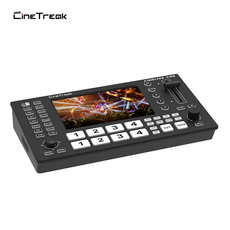 Cinetreak Cinelive C2/C2S Switcher video multi-camera a 5 canali Schermo da 5,5 pollici Registrazione e riproduzione Switcher mixer streaming live