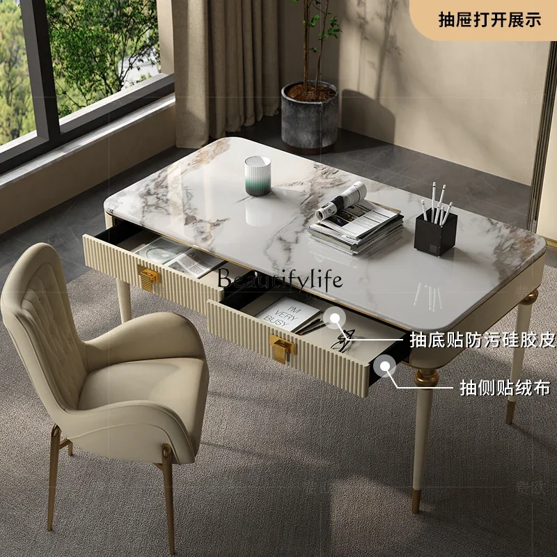

yj5 Light luxury study home high-end modern fashion negotiation table writing desk desk