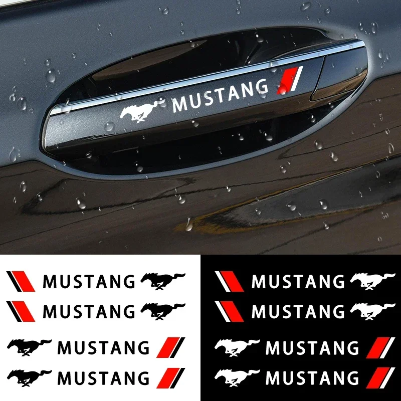 Car Door Handle Bowl Scratch Protective Invisible Transparent Stickers Strip For Ford Mustang Shelby GT 350 500 Cobra Auto Goods