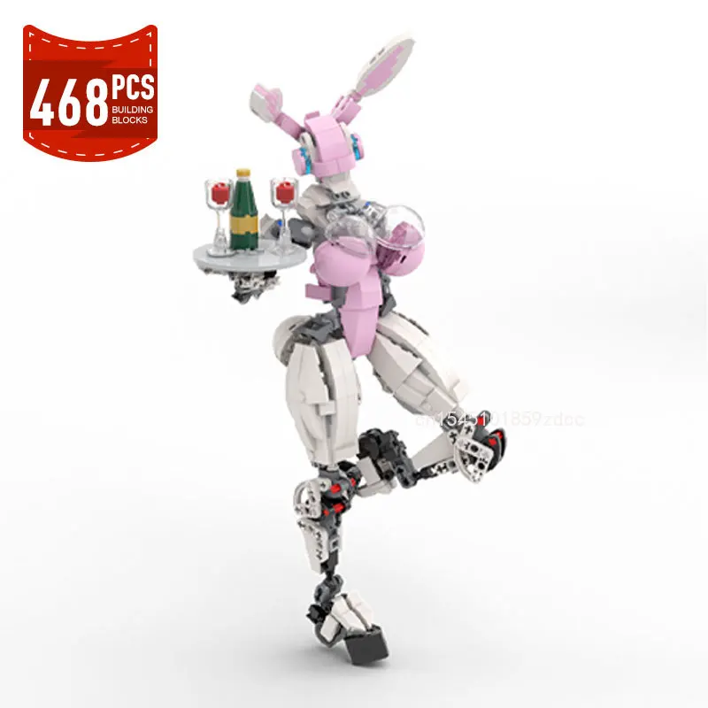 MOC Mecha Robot Mobile Suit Bunny Girls Tigress Catwoman Model Building Blocks Anime Figures Movable Joints Bricks Toys Gifts