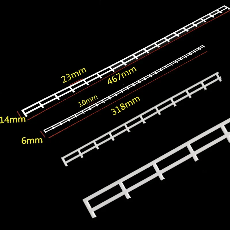 Barandilla de carretera, barandilla de barco, accesorios de mesa de arena para tren Diorama, diseño de ferrocarril, 6MM, 14MM