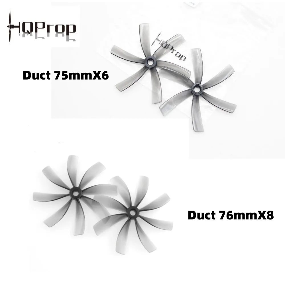 HQProp Duct  T75mm 6-blade 76mm 8-blade Propeller 3inch CW CCW Grey Poly Carbonate for RC Cinewhoop Racing Drones