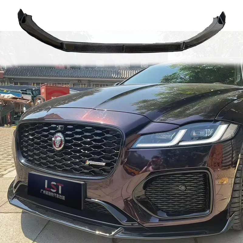 Carbon fiber front insurance for Jaguar XF 2021-2024 front diffuser splitter body kit modification accessories