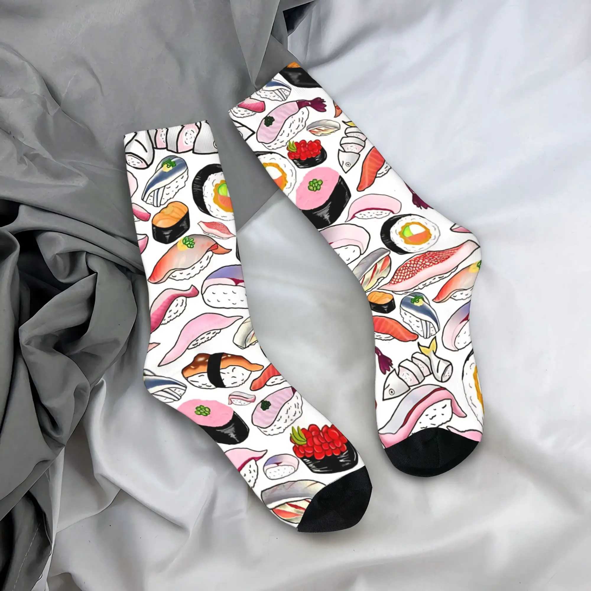

Women Men Socks Sushi Stockings Autumn Fashion Comfortable Socks Printed Running Anti Skid Socks